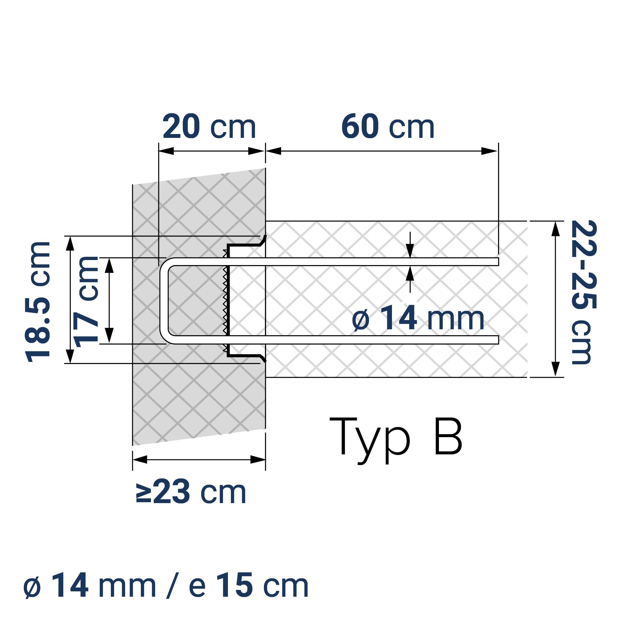 A431000871 7640324040073 BE-BOX® Bewehrungsbox Typ B17-14-15 h20 lü60 | Variante zu COMAX 87 | 80 cm | 15.11 kg/m